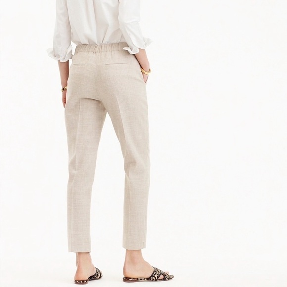 NWT J. Crew TALL LONG Stretch Linen Pant Trouser Navy Blue Classic Career Summer - Picture 4 of 14